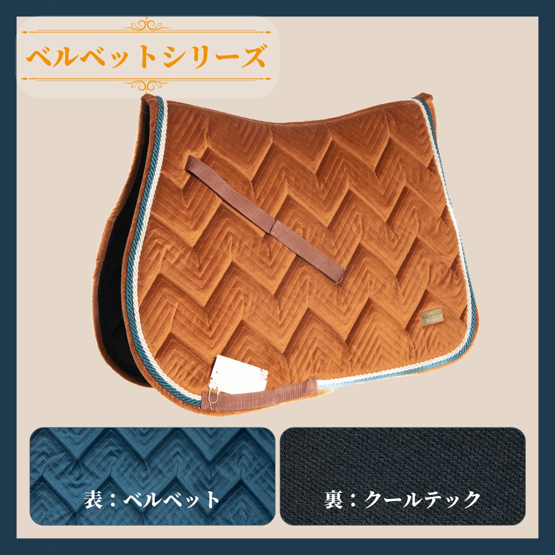 新品 乗馬 ゼッケン シナモン HORSS ベルベット 総合 障害 乗馬