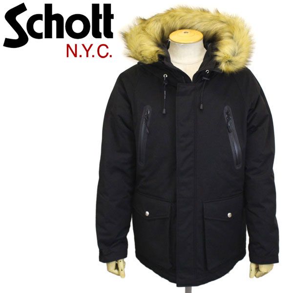 Schott (ショット) 3182009 SNORKEL DOWN PARKA シュノーケルダウンパーカー 全6色 09BLACK S
