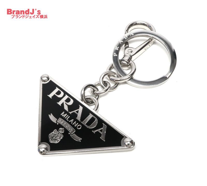 プラダ メタル キーチェーン キーホルダー キーチェーン 現行モデル 2PS057 PRADA ブラック |34332