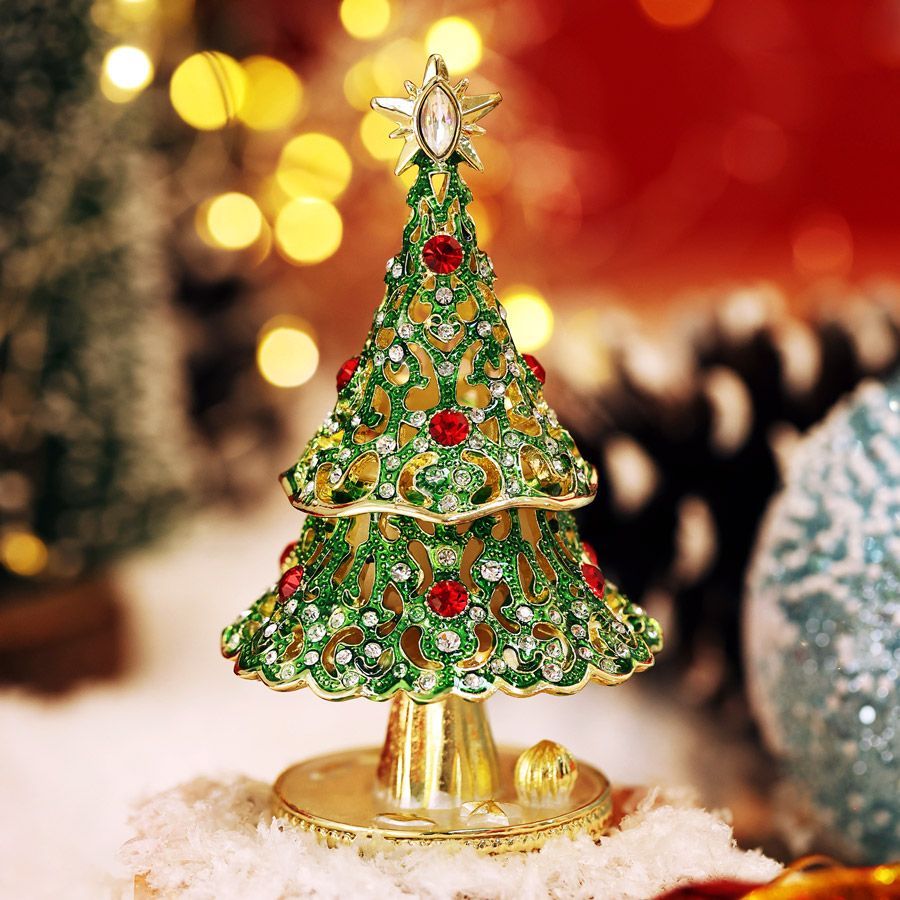 EX631【正規品】星のクリスマスツリー ジュエリーボックス クリスマス