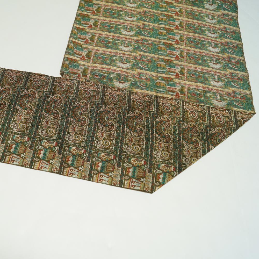 着物セット 紬・八寸名古屋帯 2点 セット ぼかし縞模様 Sサイズ 【中古 紬 リサイクル着物 リサイクル紬 正絹 リユース 紬 紬着物 カジュアル きもの天陽】