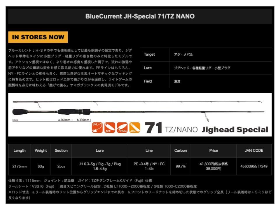 ブルーカレント 71TZ NANO jighead special - ロッド