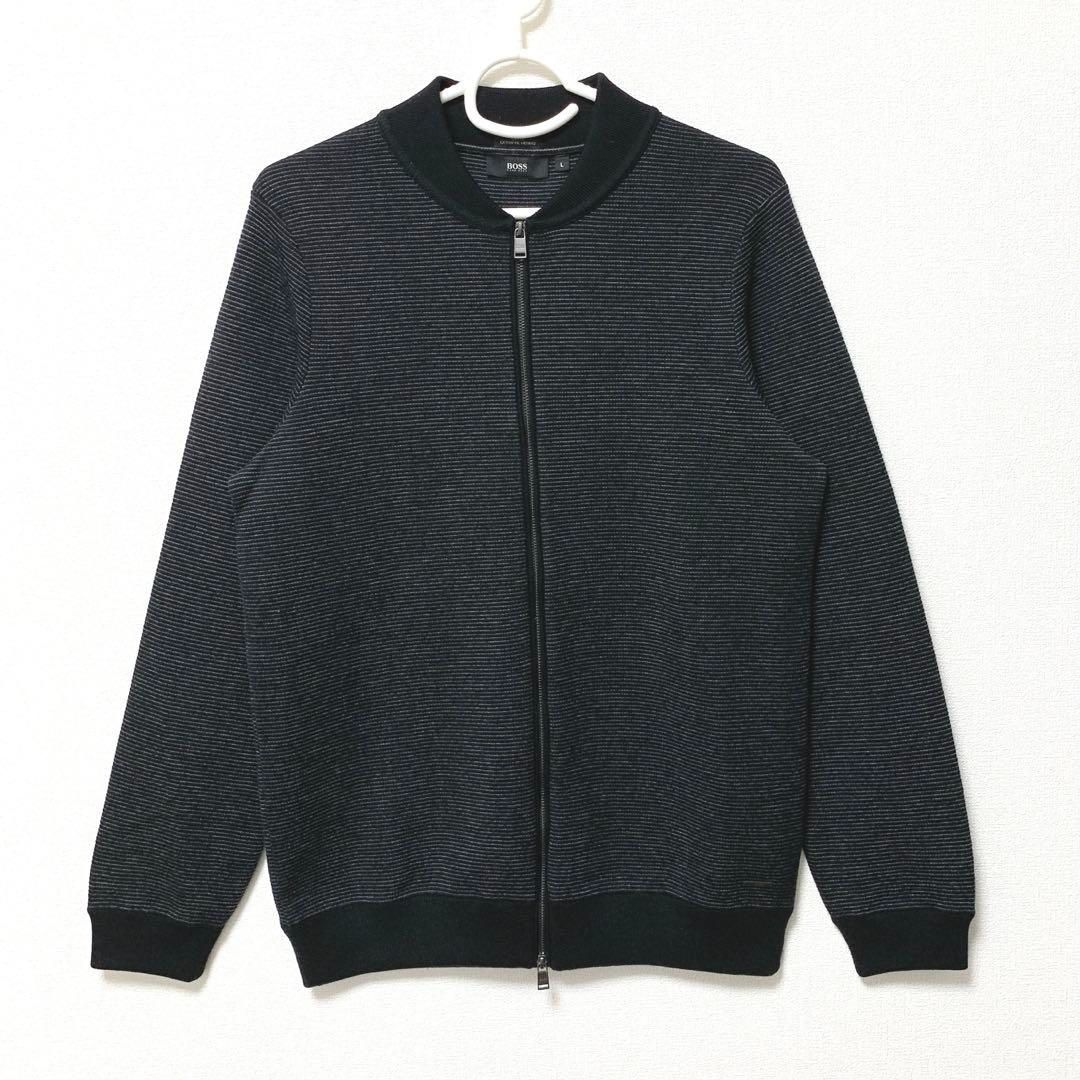 新品同様 HUGO BOSS ヒューゴボス ジップアップ ロング ポロシャツ