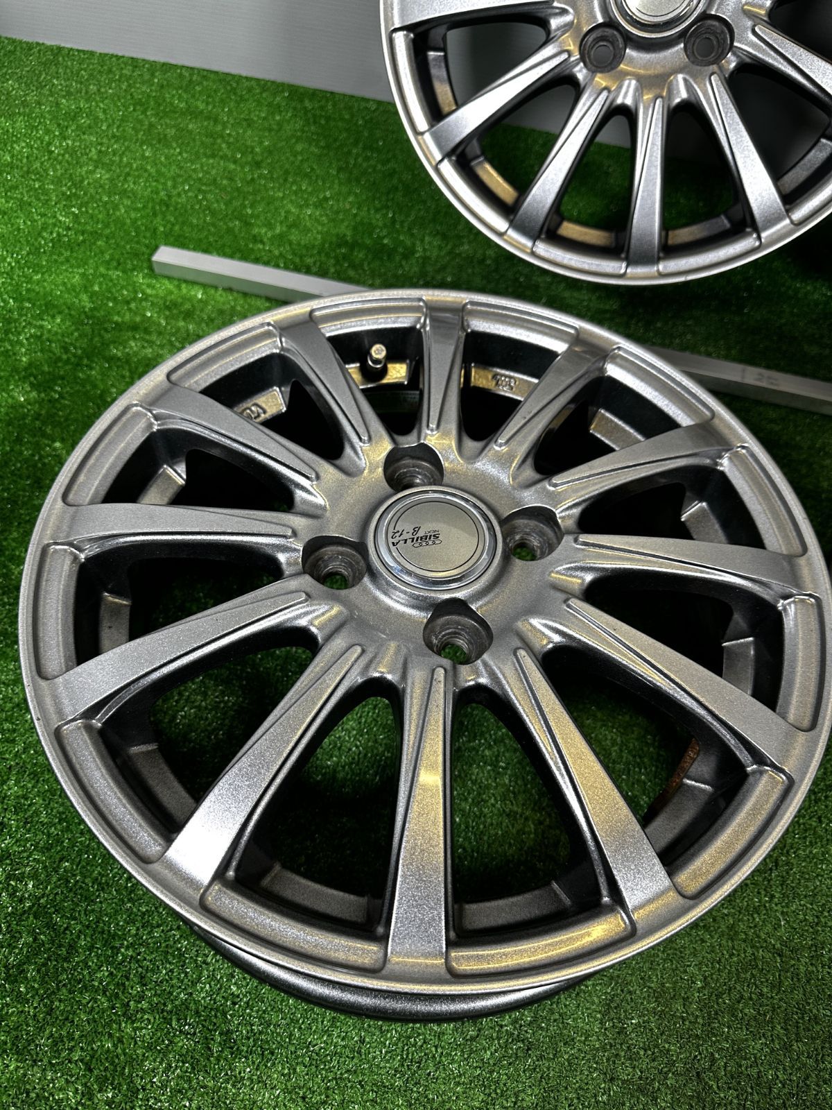 SIBILLA 4穴 PCD100 中古 送料無料☆14x4.5J アルミ 4本 +45 RZ 