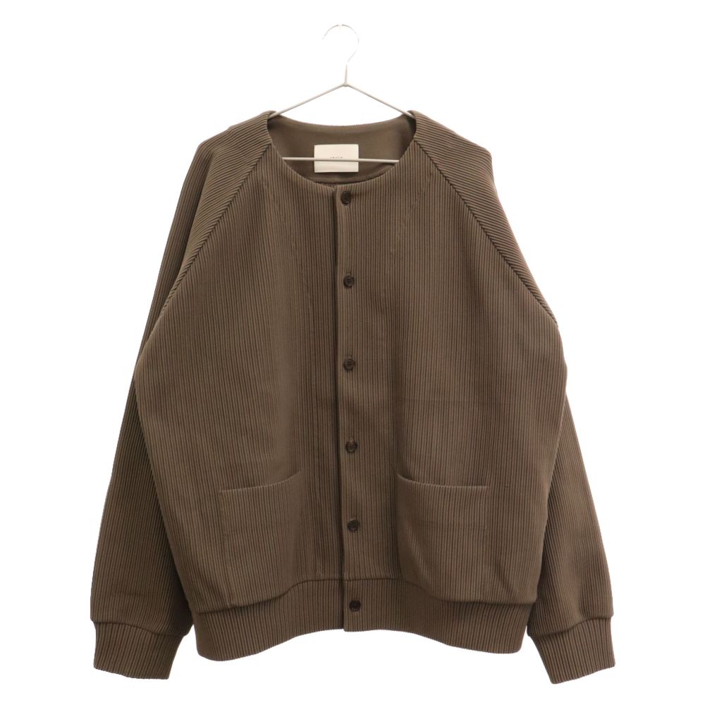 Stein (シュタイン) 22SS GRADATION PLEATS CARDIGAN プリーツデザイン ノーカラー ジャケット ブラウン  ST.437 - メルカリ