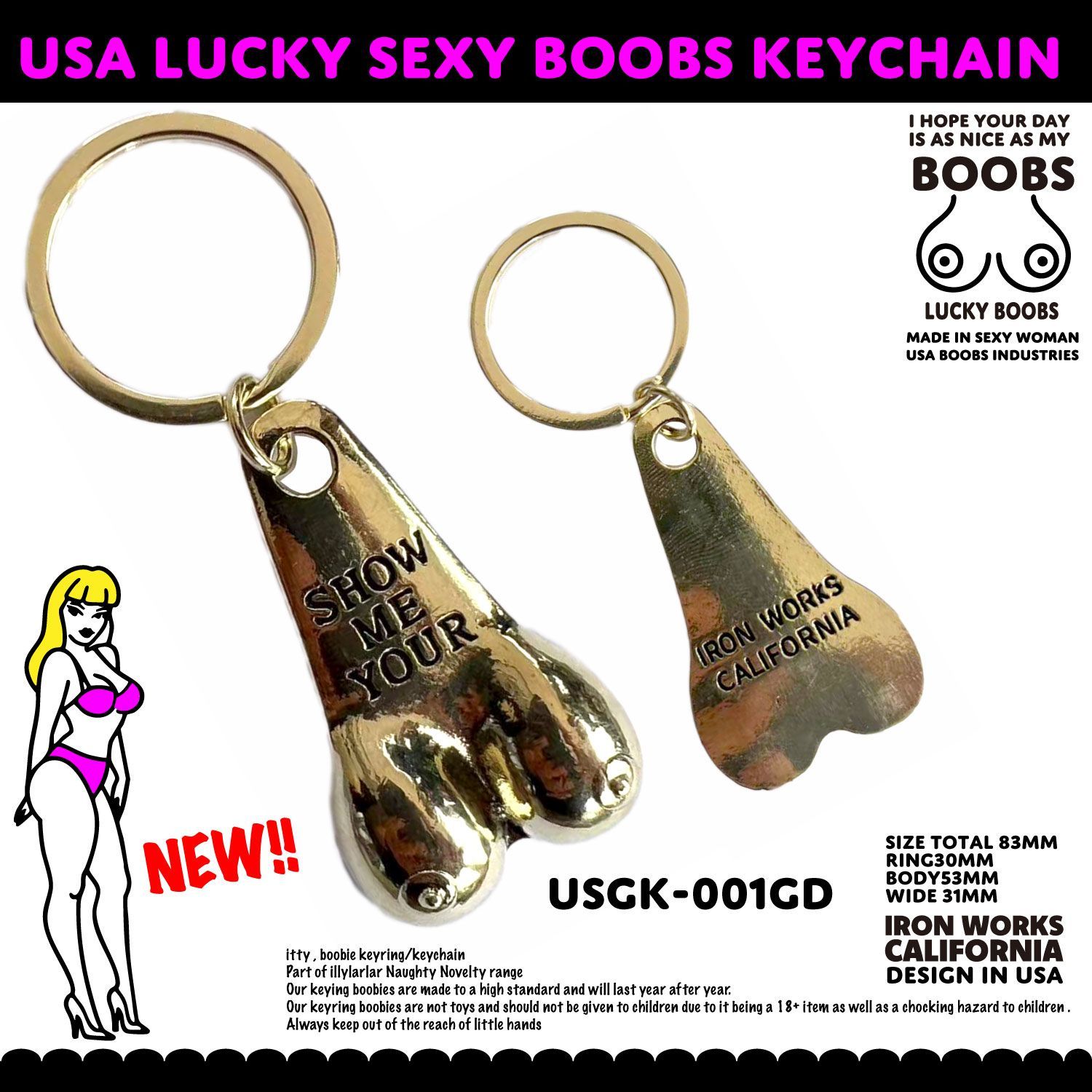 boobs leather 胸部デザイン レザー キーチェーン キーホルダー オッパイ USA DESIGN SEXY BOOBS KEYCHAIN セクシー アメリカ バイカー