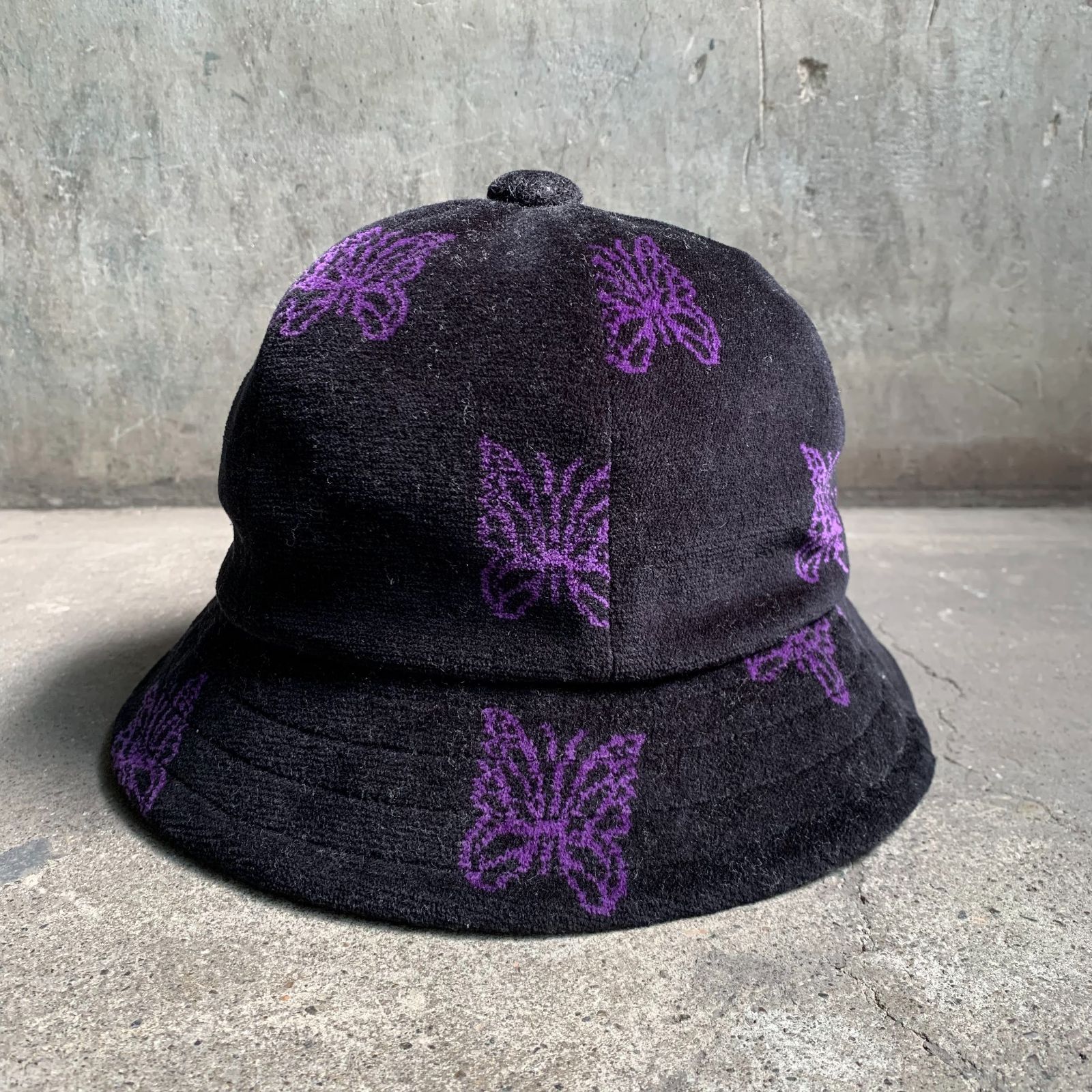 ニードルズ  バケットハット　総柄ベロア NEEDLES Bermuda Hat Argyle | M(07) A-Green/Purple (53