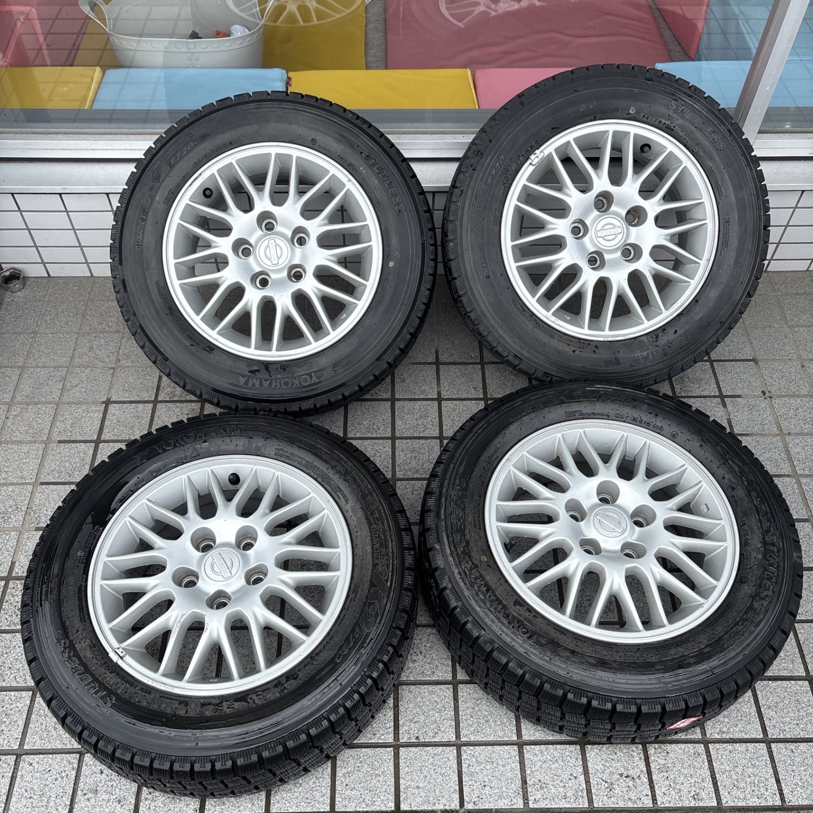 日産 ニッサン c35 ローレル 純正ホイール-スタッドレスタイヤセット 15×6j 195|65r15
