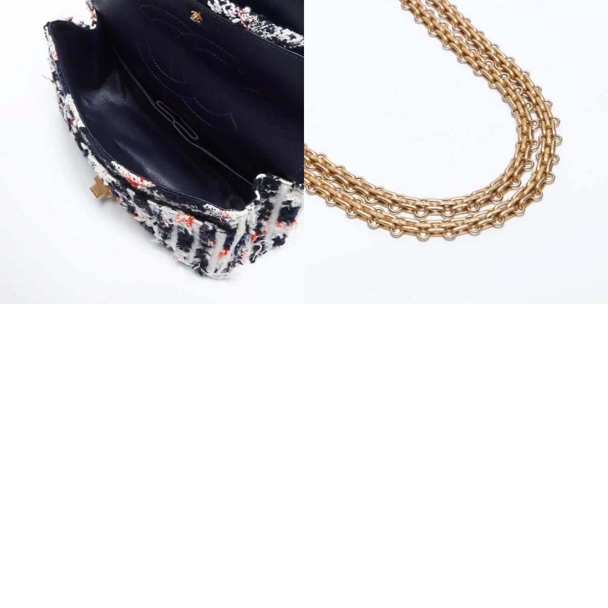シャネル CHANEL ツイード 2.55 マルチカラー ダブルフラップ ショルダーバッグ CHANEL シャネル ショルダーバッグ ツイード 2.55 マルチカラー ダブル