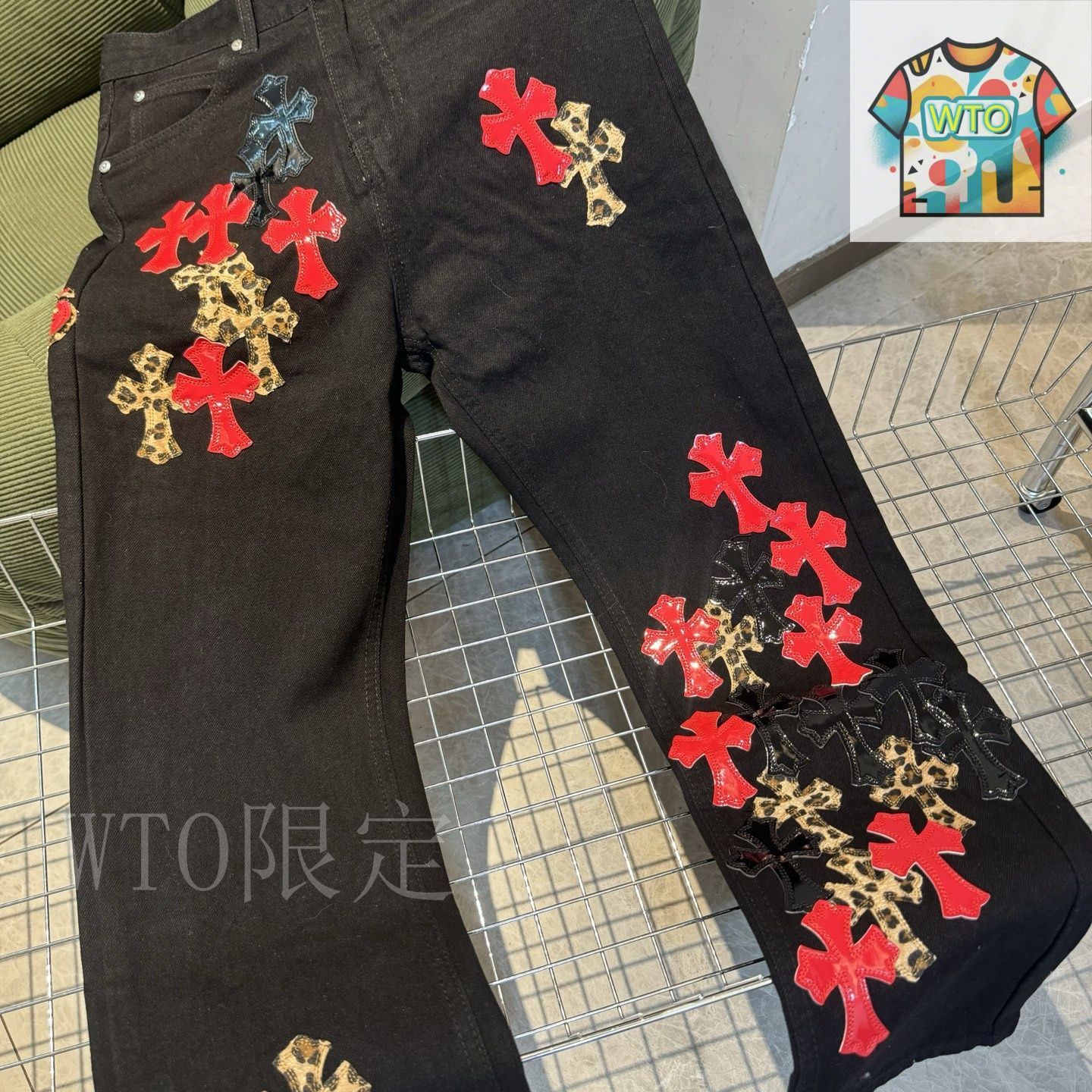 今日WTO】Chrome Hearts CH シティ限定 豹柄フレイム 重工