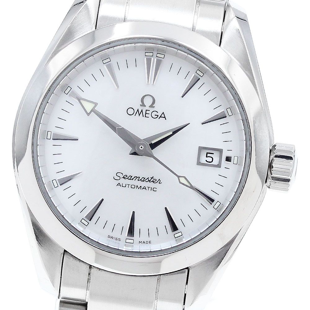 オメガ OMEGA 2573.70 シーマスター アクアテラ デイト 自動巻き レディース箱 保証書付き_912605
