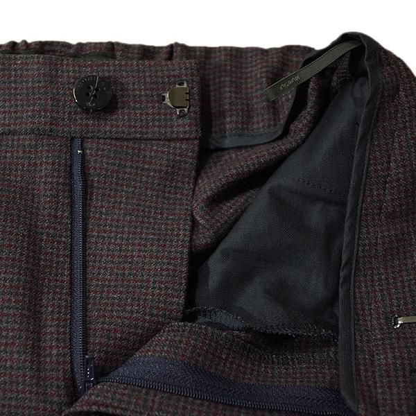 チェック ワイドストレートパンツ