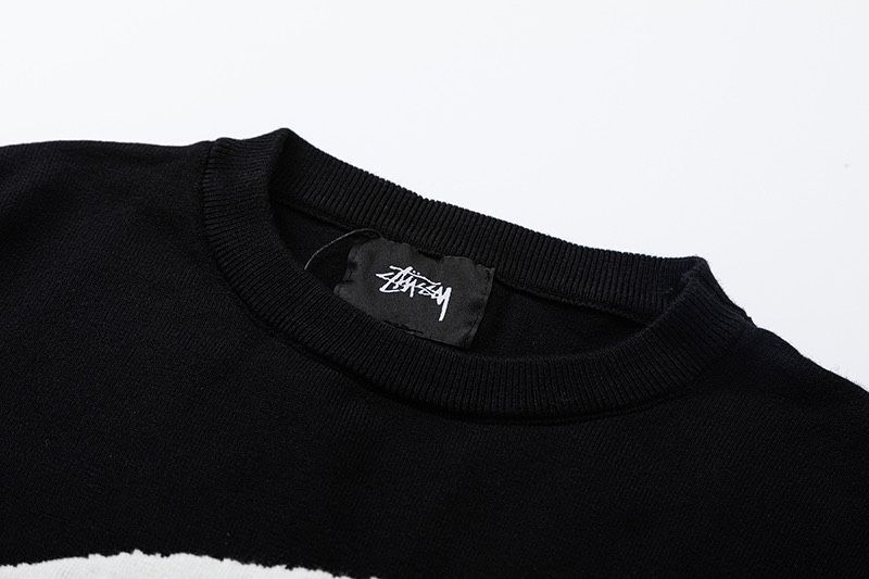 新品 STUSSY CURLY SWEATER パーカー ニットセーター ブラック 男女兼用 メンズ レディース