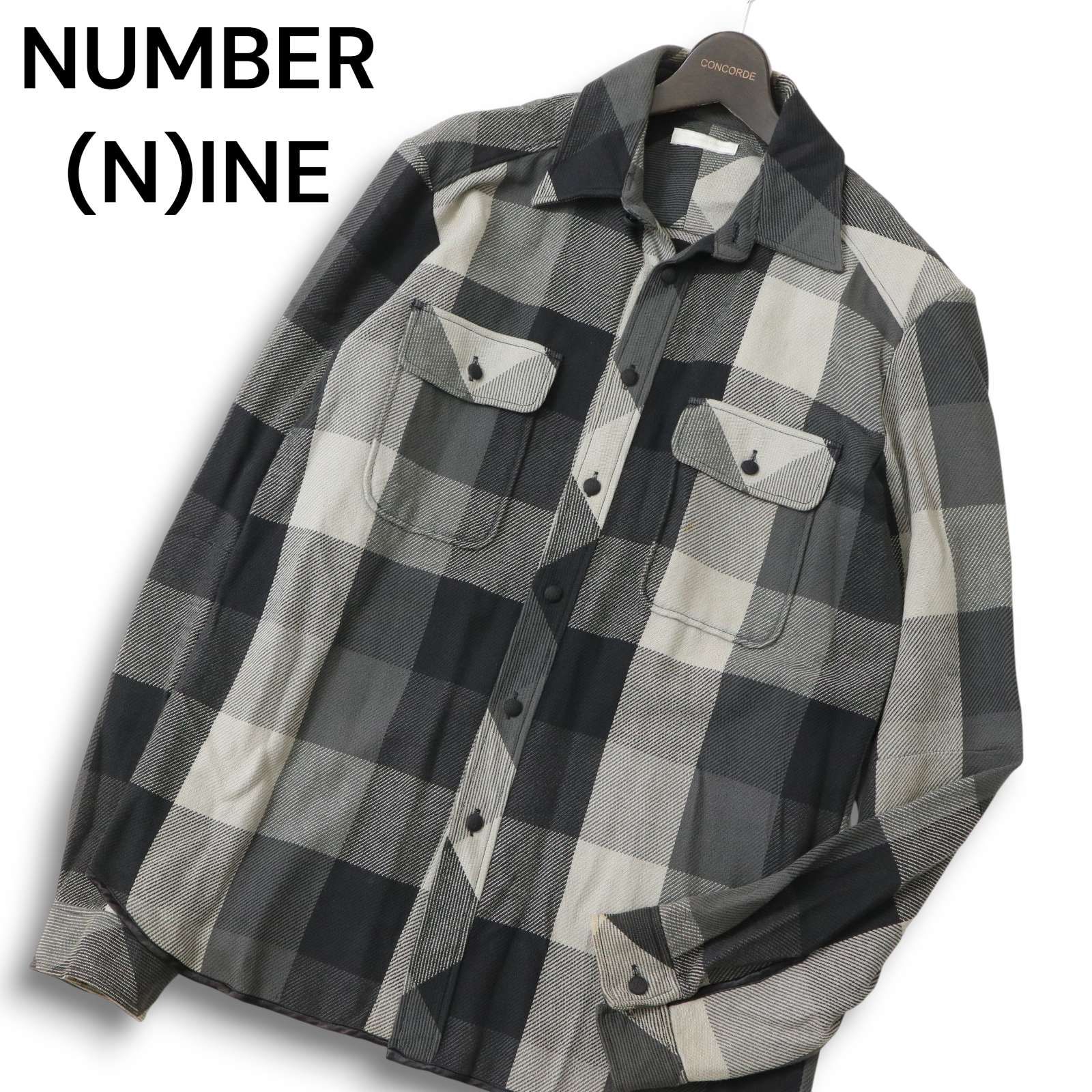 NUMBER (N)INE ナンバーナイン 02AW ジョージ期☆ 秋冬 長袖 ブロック 