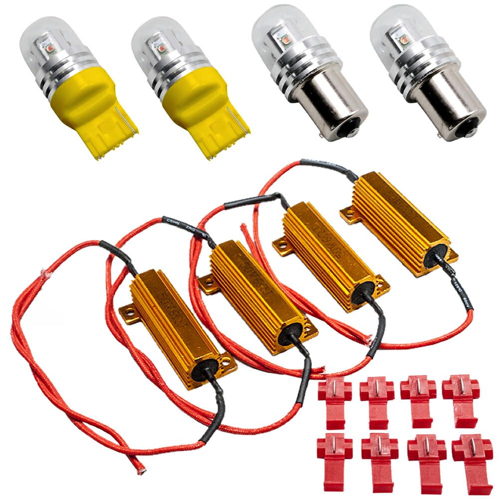 鬼爆閃光 ミライース LA300S/LA310S [H23.9～H29.4] LEDウインカー球 E+抵抗器 4個セット