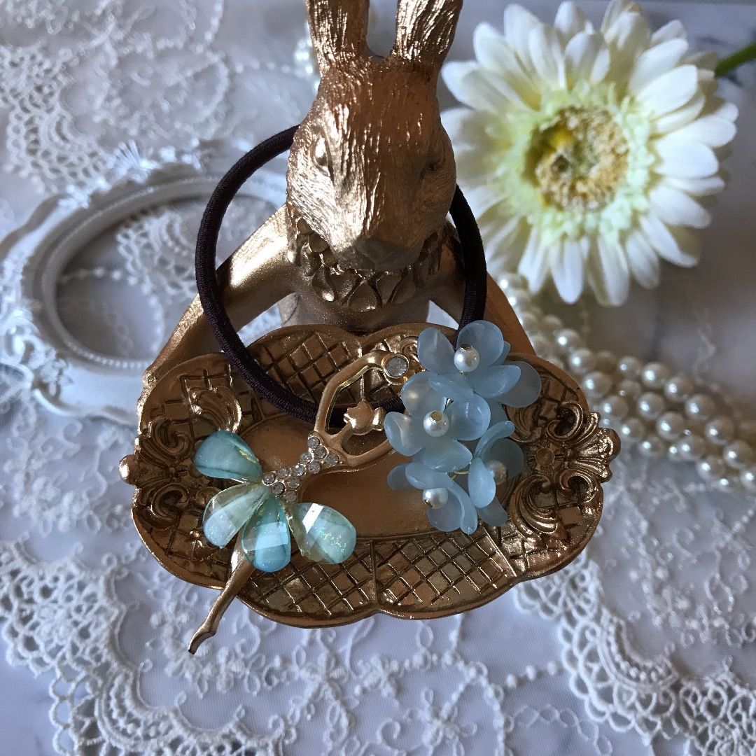 シュシュ ヘアゴム ジャラジャラヘアゴム 大玉 シュシュ ヘアゴム