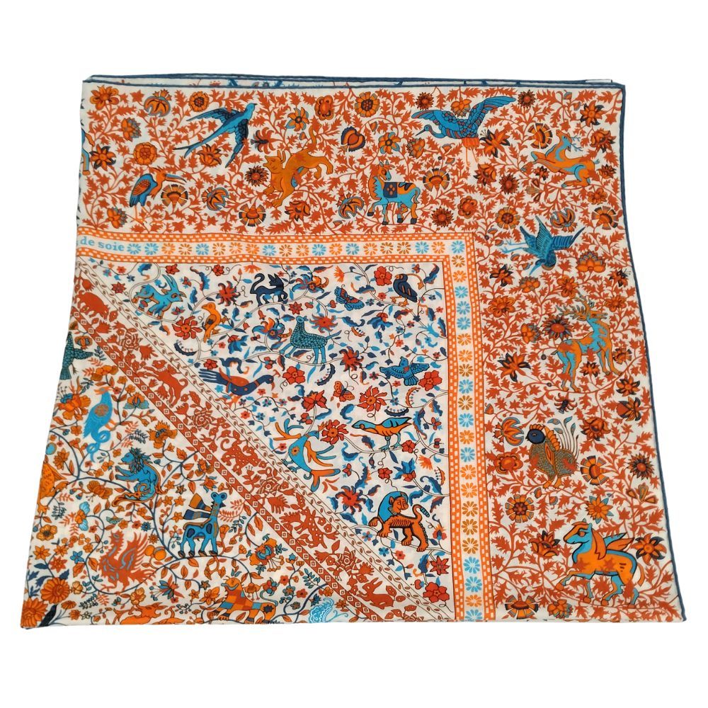 エルメス(HERMES) カシミアシルク140 マハラニの庭 新品》エルメス カシミアシルク 140 カシシル パレルモの植物園