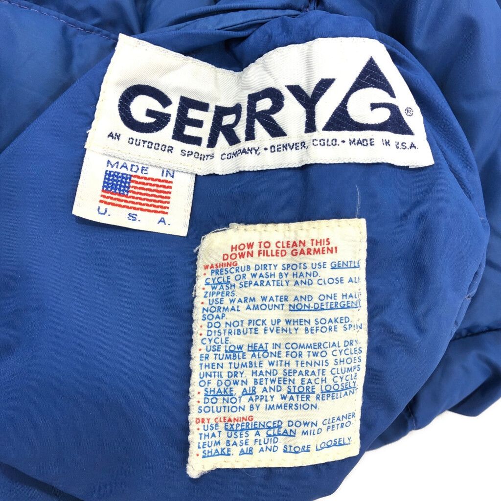 80年代 USA製 GERRY ジェリー リバーシブル ダウンベスト アウトドア