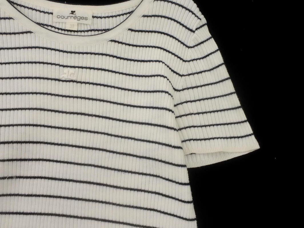 最終価格)courreges クレージュ サマーニット ビーズ Courreges クレージュ ボーダー サマー ニット セーター size38