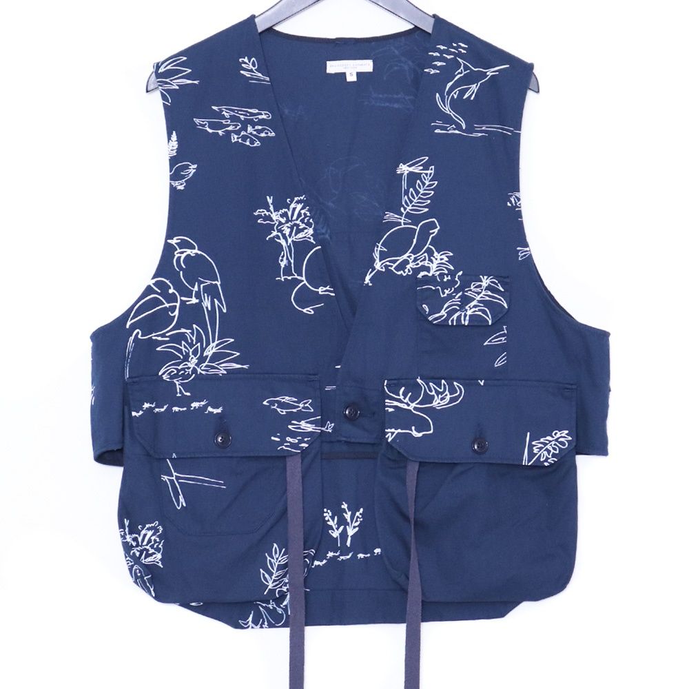 ENGINEERED GARMENTS Fowl Vest Animal Print Flat Twill S
