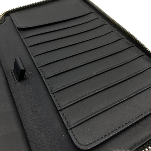 美品✨バーバリー 長財布 オーガナイザー PVC レザー チェック ブラック バーバリー PVC×レザー コンパクトウォレット ブラック A3794146