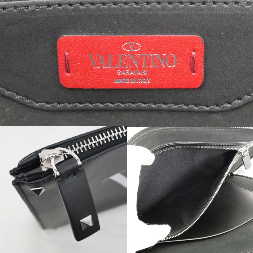 名東】【VALENTINO】ヴァレンティノ ロックスタッズ クラッチバッグ