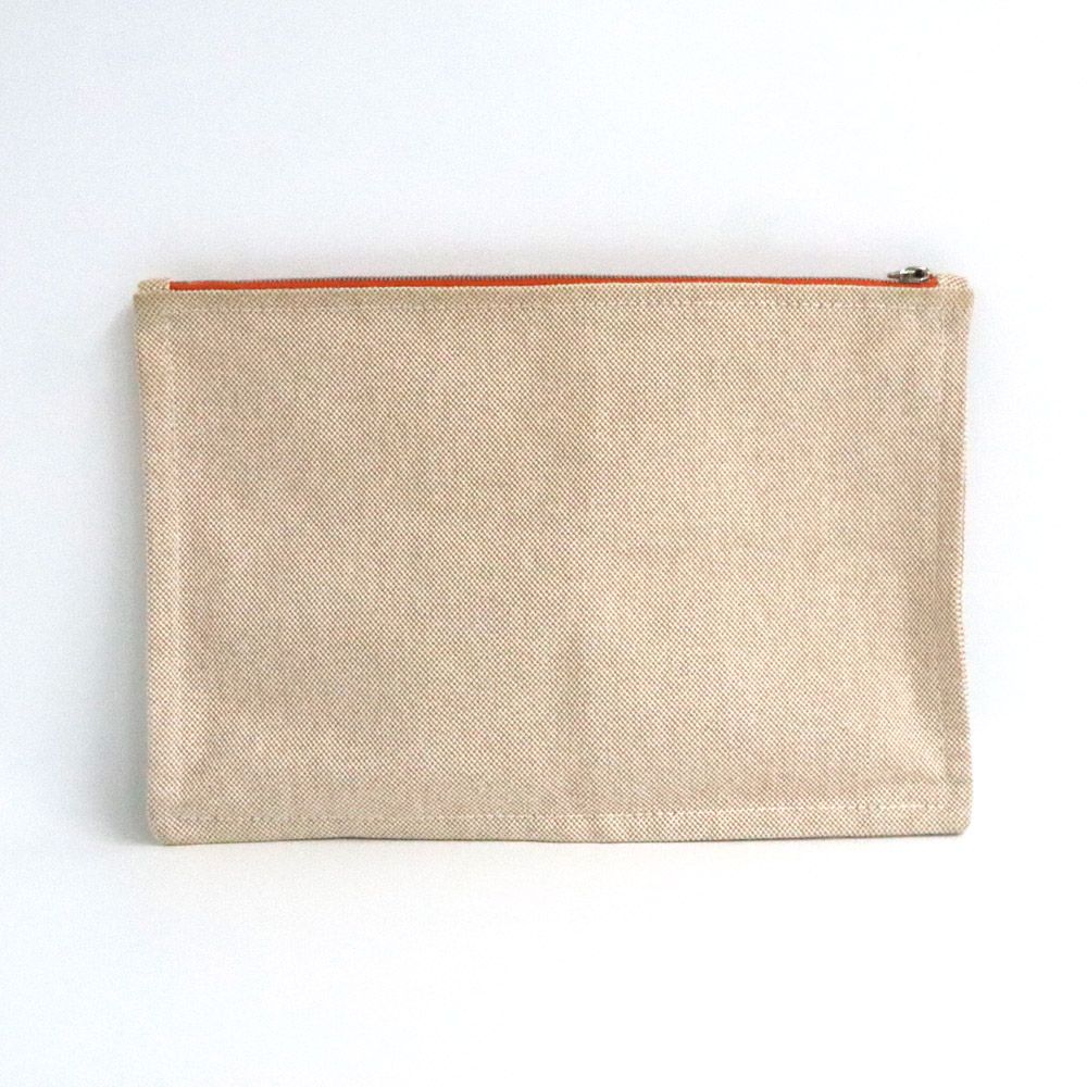 名古屋 エルメス フラットポーチ ニューヨッティング GM トワルアッシュ ベージュ オレンジ トラベル 小物 男女