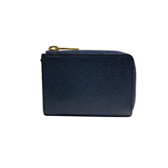 ヴァレクストラ SGZA0010028LOCKH99 ジップキーホルダー コインケース 小銭入れ カードケース パスケース レザー ネイビー Valextra