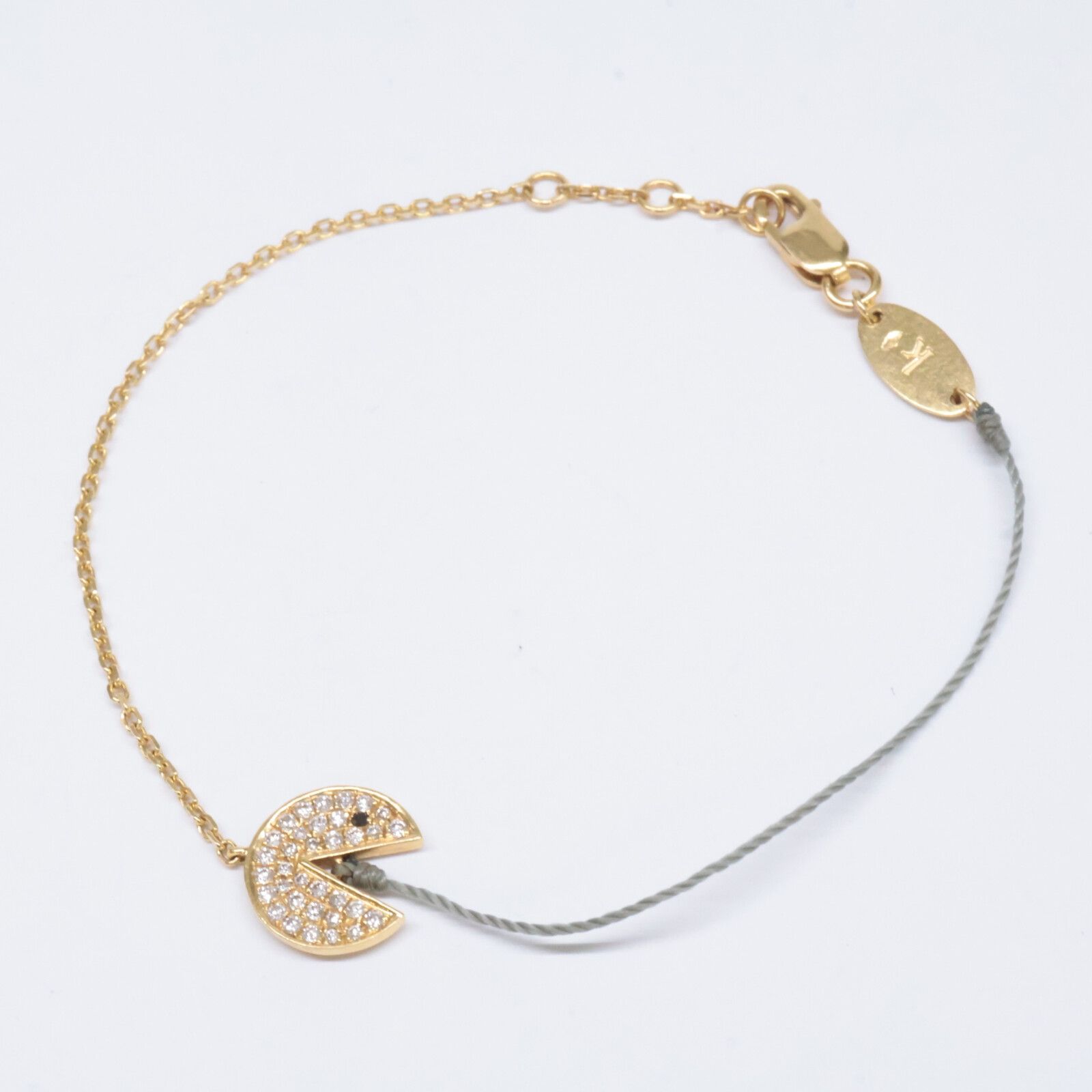 レッドライン 750(K18YG) ダイヤモンド コード レディースブレスレット redline レッドライン 750 ダイヤモンド ムーン コード