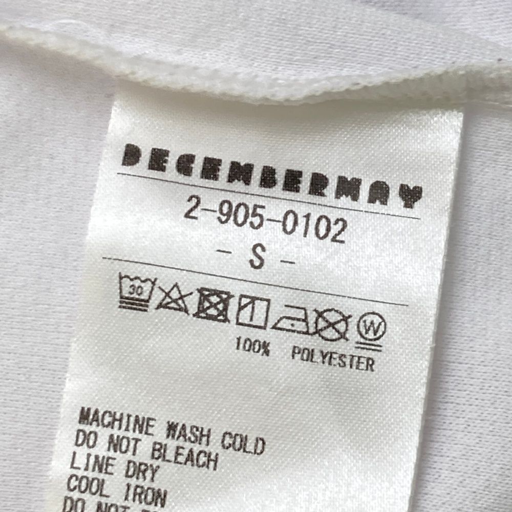 DECEMBER MAY Vネックセーター S-Mサイズ ホワイト DECEMBERMAY