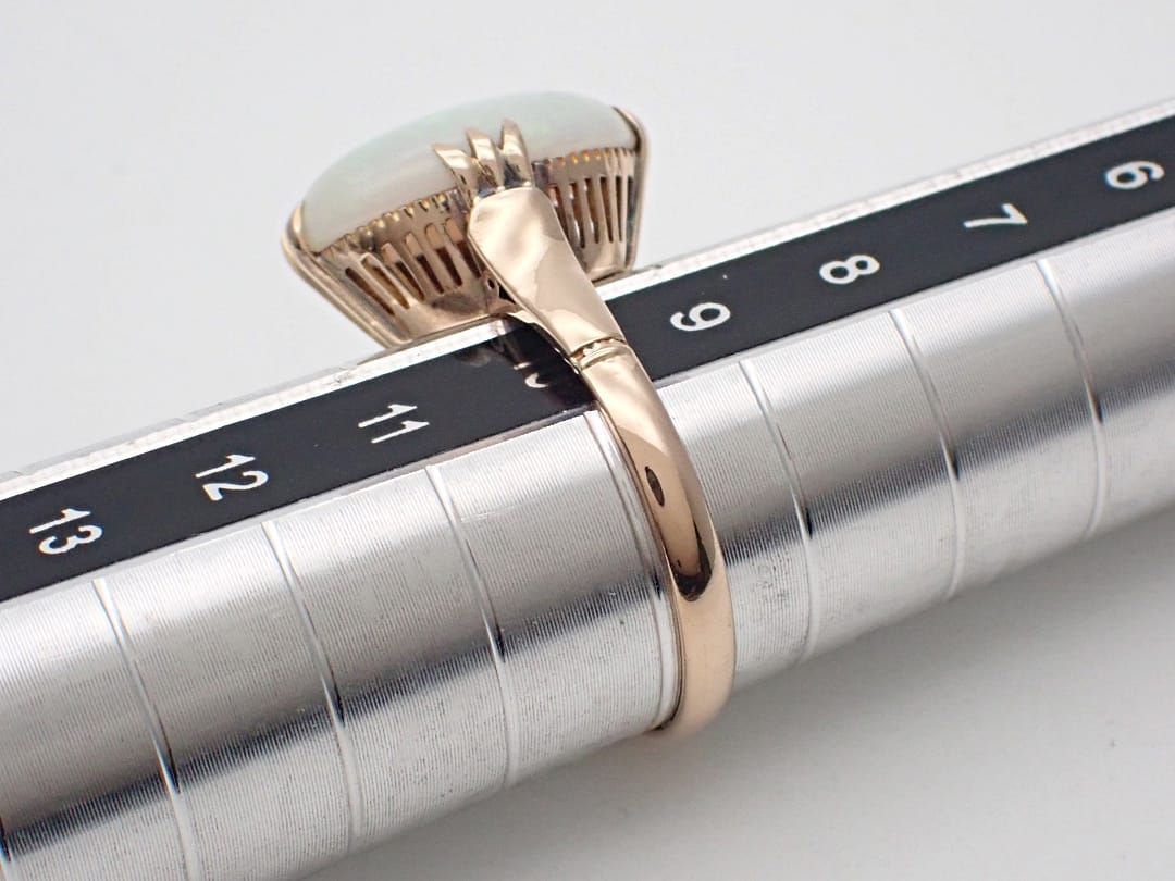 K18 イエローゴールド オパール リング 10号 2.5g 中古B【中古】【大信質舗】【質屋出店】管理番号：C-8918