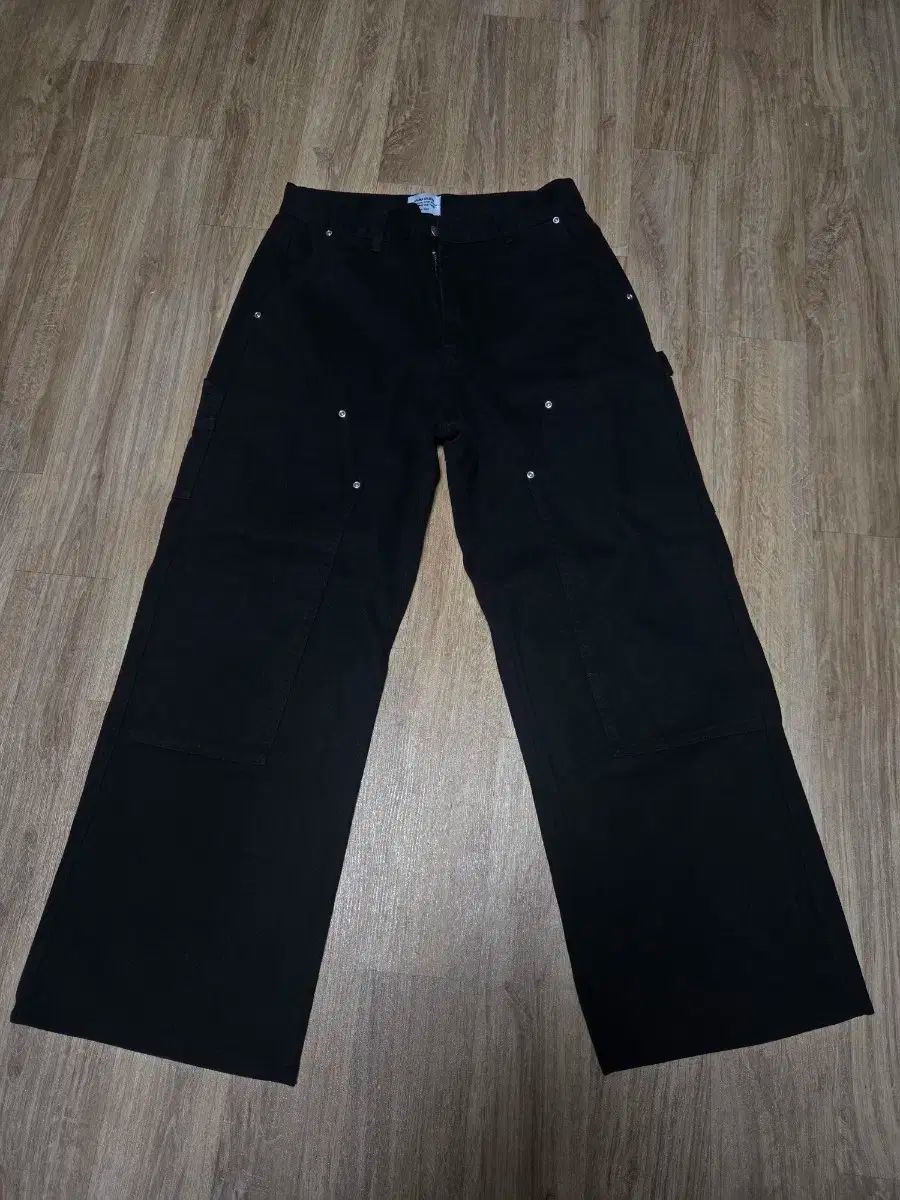 GAMMA GALLERY ダブルニー カーペンター パンツ 黒