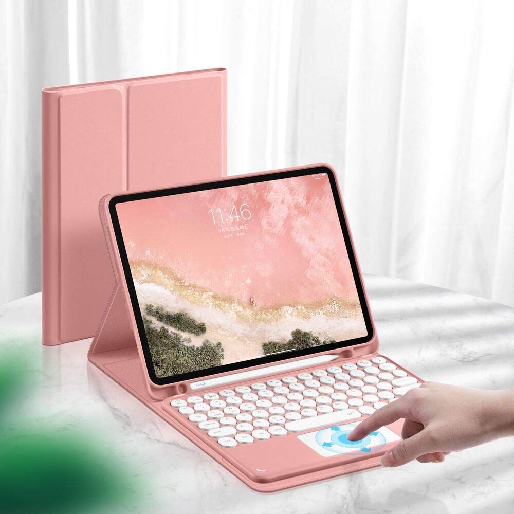 Size:iPad6/iPad5/Air2/Pro9.7_Color:霧ブルー ワイヤレスマウス付き iPad6 iPad5 iPad Air2 Pro 9.7 キーボードケース カラフル 丸型キー レディース 可愛い iPad 第6世代 第5世代 アイパッド タブレット Size:iPad6&frasl;iPad5&frasl;Air2&frasl;Pro9.7_Color:黒+白 ワイヤレスマウス付き com: Size:iPad6&frasl;iPad5&frasl;Air2&frasl;Pro9.7_Color:霧ブルー Guide