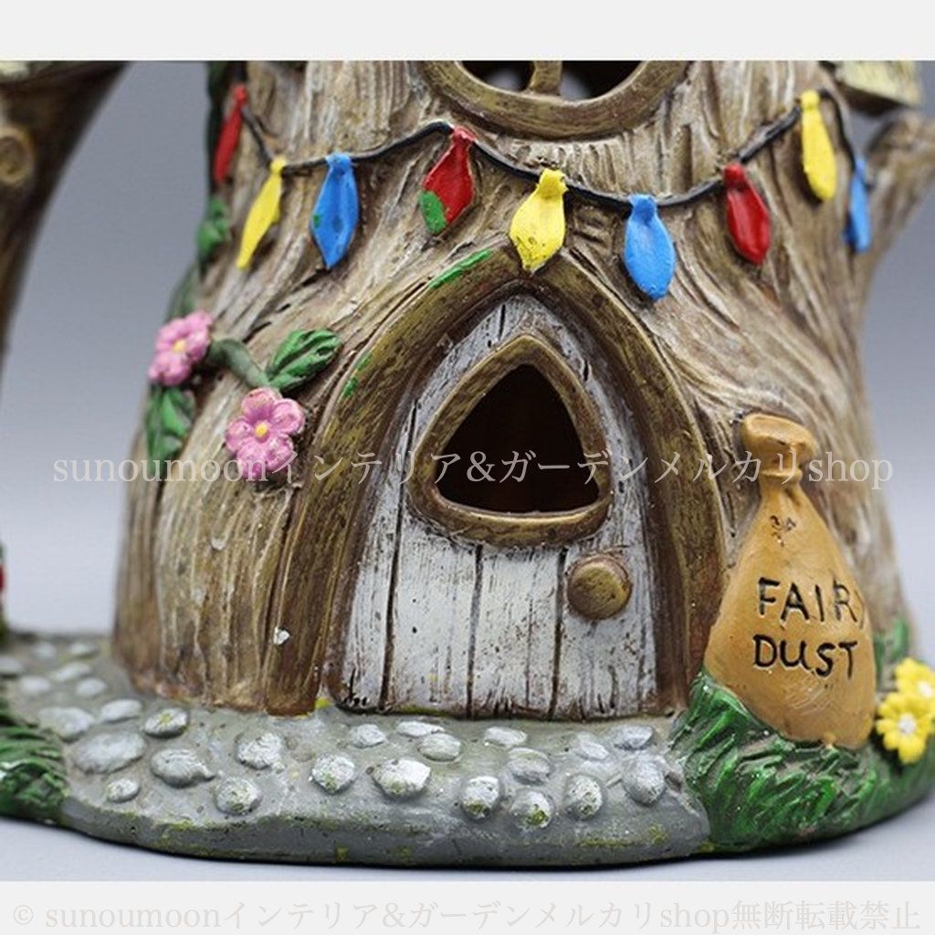 ガーデンインテリア 庭の装飾 ガーデン雑貨 ガーデンランプ 8-14 太陽光 ソーラー おしゃれ インテリア 雑貨 照明 樹脂 オブジェ ミニチュア ガーデン ガーデニング ガーデンライト 家 かわいい お洒落 親子園芸 保水対策