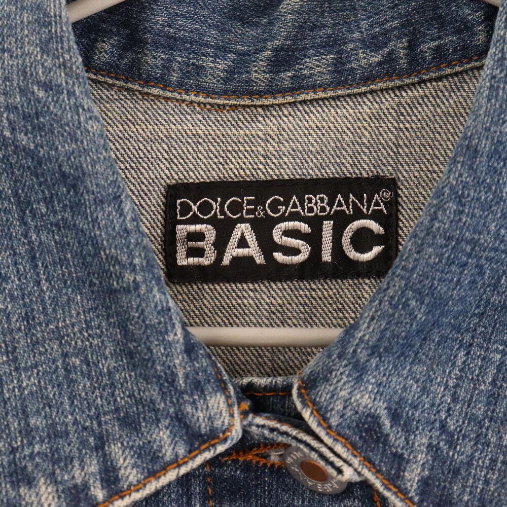 DOLCE & GABBANA BASIC (ドルチェアンドガッバーナ ベーシック) メタルボタン デニムジャケット インディゴ 31JK レディース