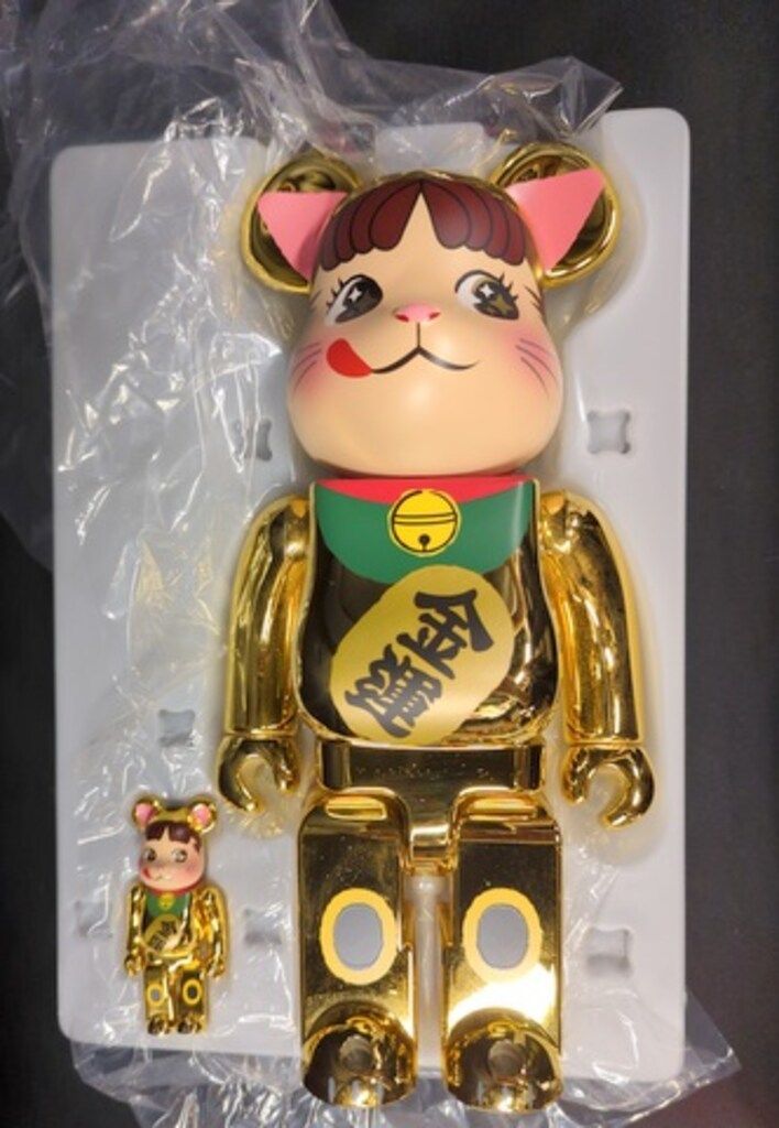 BE@RBRICK 達磨 ぺこちゃん 金メッキ 100% & 400% MEDICOMTOY BE