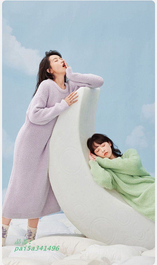 もこもこ ルームウエア ワンピース ロング丈 あったか パジャマ あったか ふわふわ かわいい 部屋着 軽い 寝巻き 誕生日 もこもこ ゆったり pai5a341496