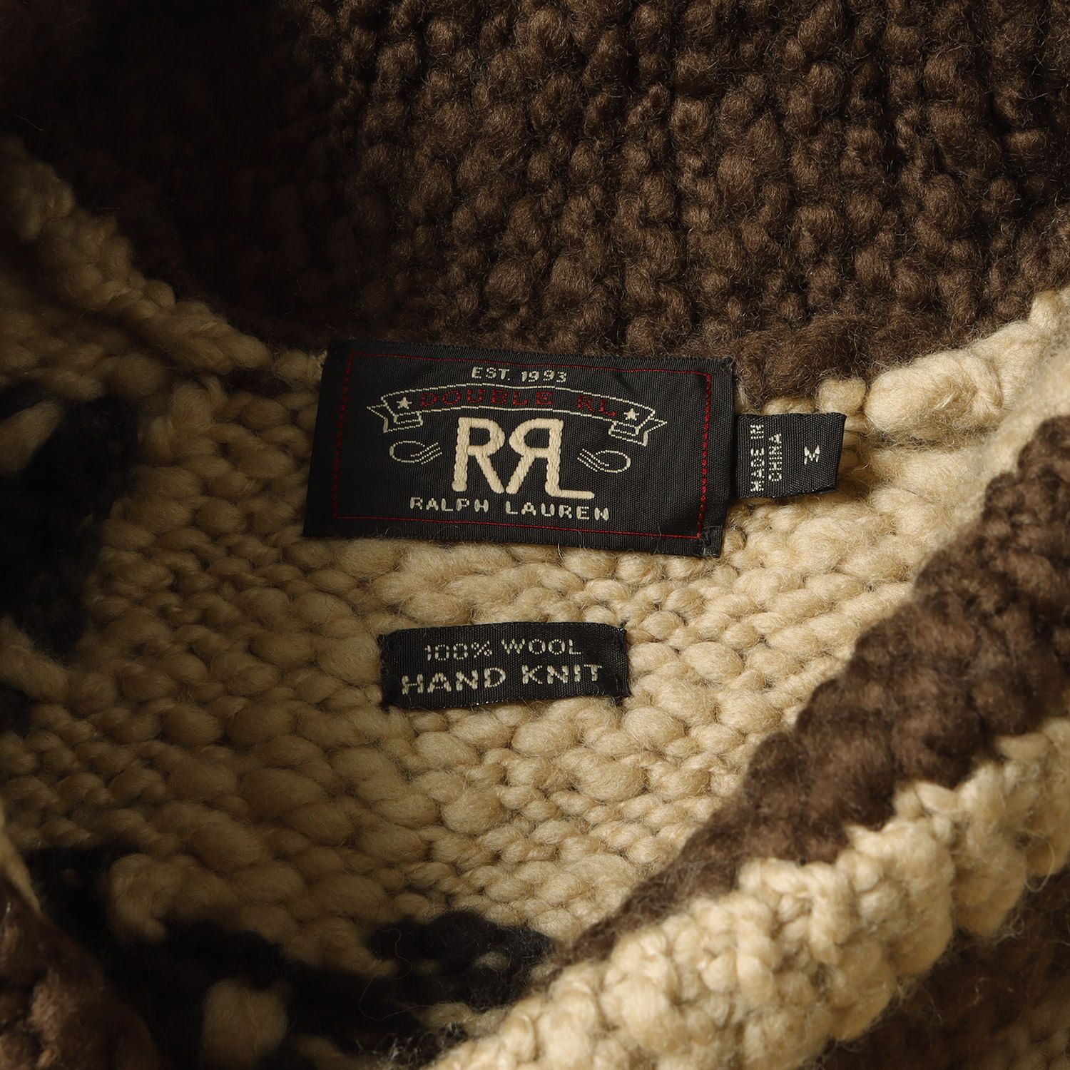 RRL ダブルアールエル サイズ:M ロデオ ハンドニット ショールカラー 