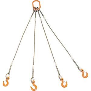 2営業日で発送 TRUSCO トラスコ中山 TRUSCO 4本吊りWスリング フック付き 9mmX2m code 8191729