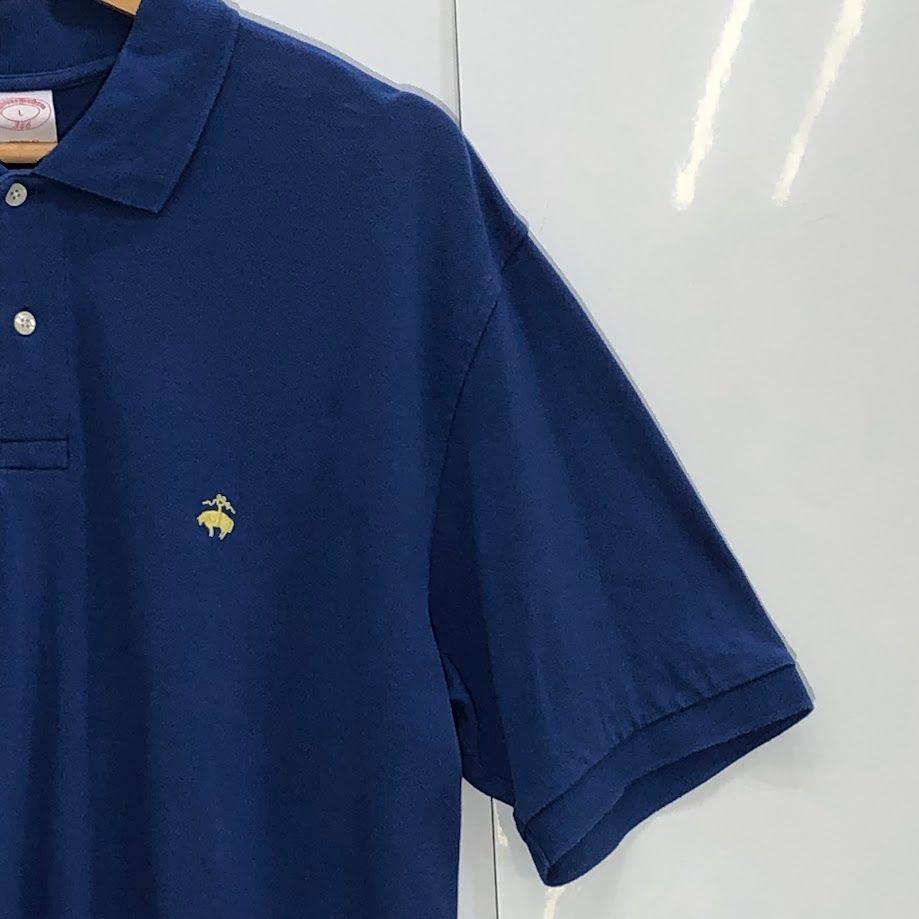 Brooks Brothers ネイビー×ゴールド ワンポイント ポロシャツ M Brooks Brothers 346/ブルックスブラザーズ ゴールデンフリース