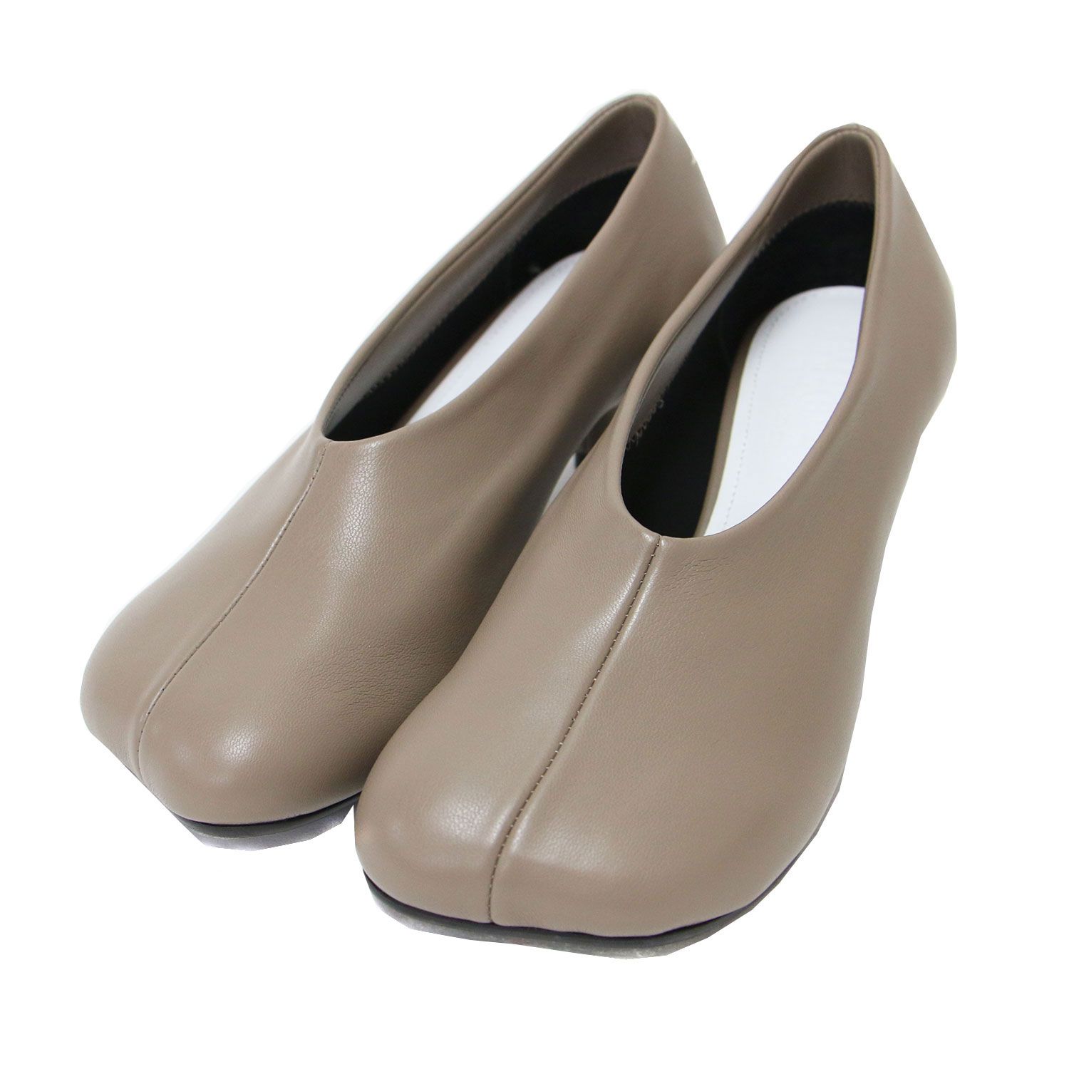 MM6 Maison Margiela メゾンマルジェラ パンプス グレージュ サイズ 36 23.0cm | 24春夏 アナトミック ヒール パンプス | ローヒール ステッチ 牛革 | イタリア製 ブランド シューズ 靴 レディース