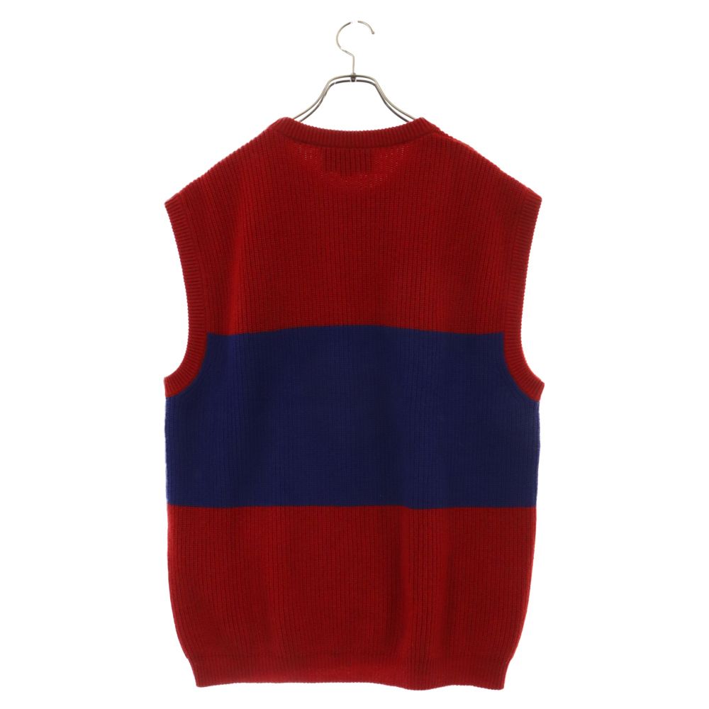 GUCCI (グッチ) × adidas ロゴ刺繍ニットベスト 700449 XKCH7 レッド