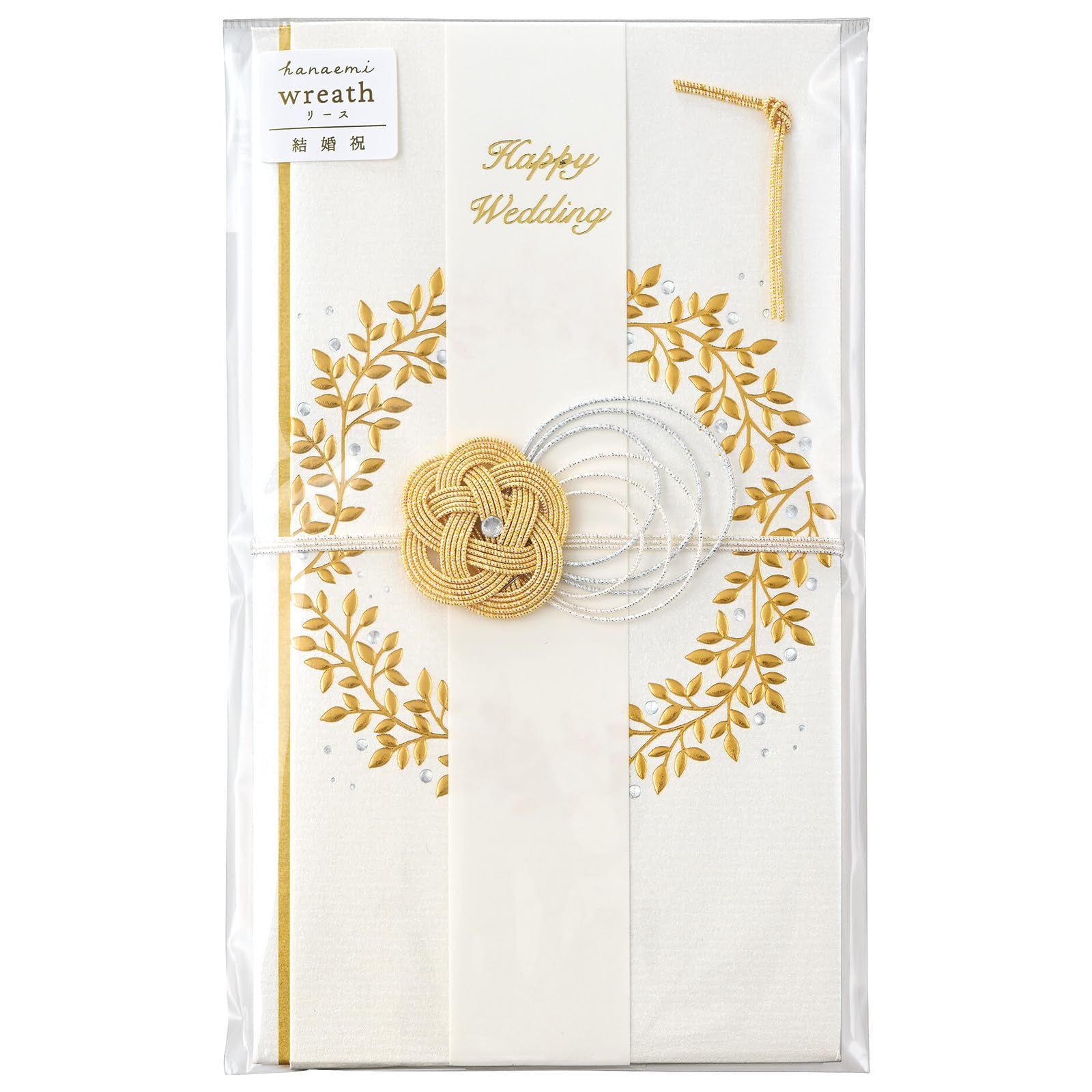 ホワイト 金封 リース 洋風 デザイン 結婚式 キ7 W 祝儀袋 マルアイ