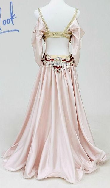 ベリーダンス衣装 トップスブラ スカート 光沢 オーダーメイド