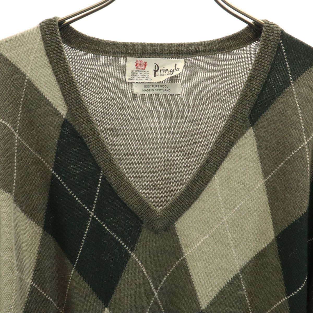 70S Pringle of SCOTLAND アーガイル カシミヤ ニット プリングル オブ