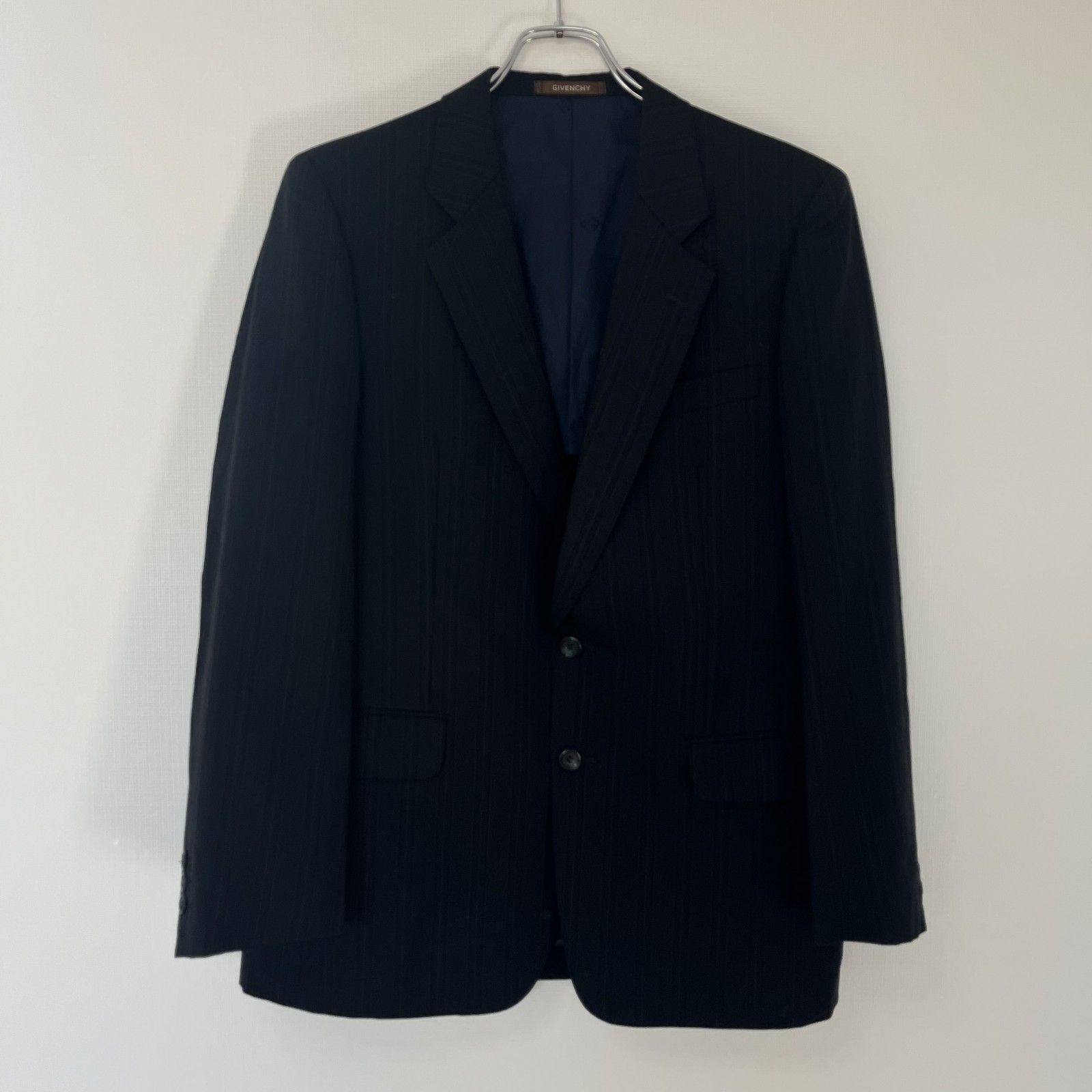 【GIVENCHY】ジバンシィ　ブラック系　テーラードジャケット　スーツ　無地　シンプル　フォーマル