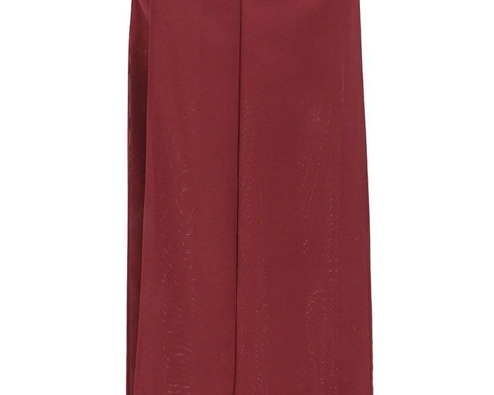 【未使用】夏用 身丈158.5 裄丈64cm 夏物 絽色無地 ポリエステル ボルドー 身丈158.5cm 裄丈64cm 夏
