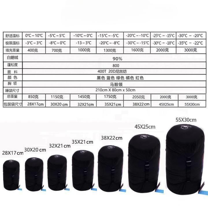 アウトドア ミイラ型寝袋 ダウンシュラフ ブルー 400G｜アウトドア寝具