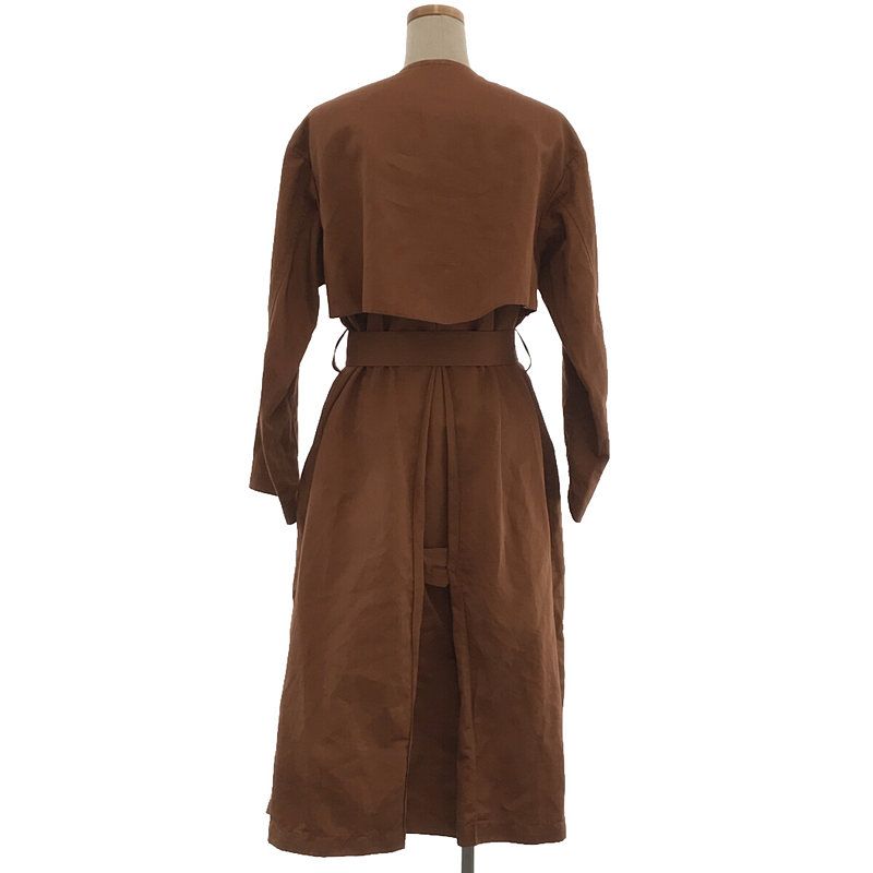 spickandspan☆スピックアンドスパン☆ノーカラートレンチ Co/R ワイド