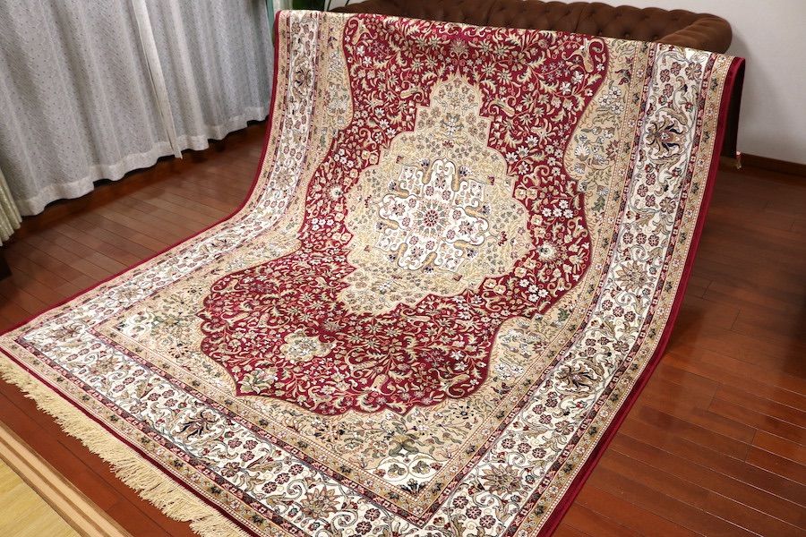 ペルシャ柄絨毯 200×290 新品未使用 大判ラグ カーペット 訳あり